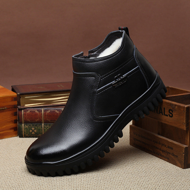 Men's Winter Wool Cotton With Veet Warm Men's Shoes