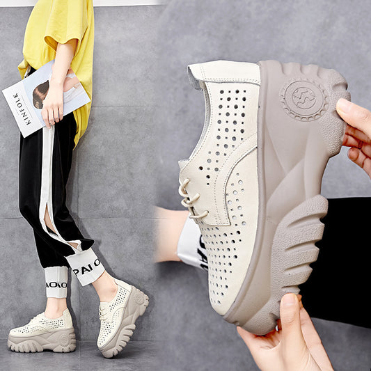 Genuine Hollow Hole Korean Style Versatile Casual Shoes