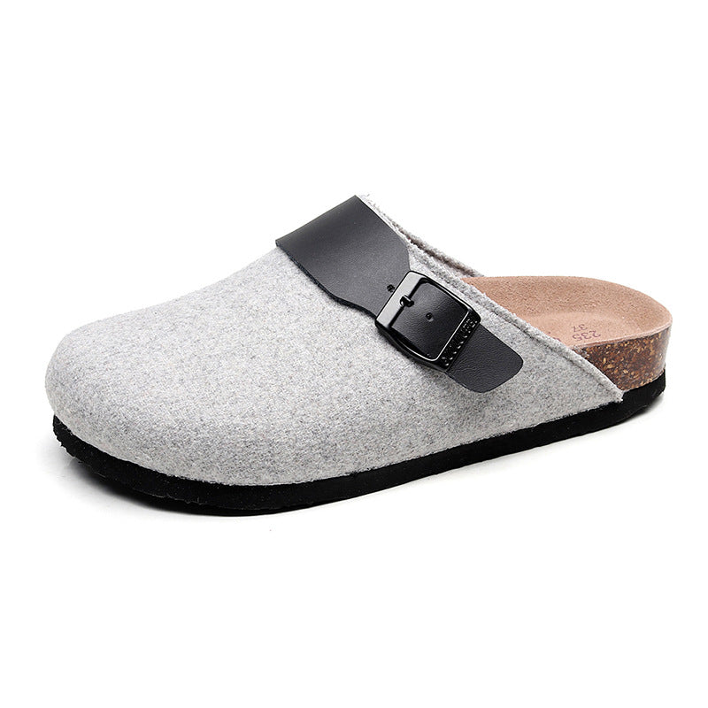 Women's & Men's Box Four Wool Felt Woolen Flat Men's Shoes