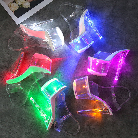 Women's Platform Nightclub Luminous Catwalk Pole Dance Sandals