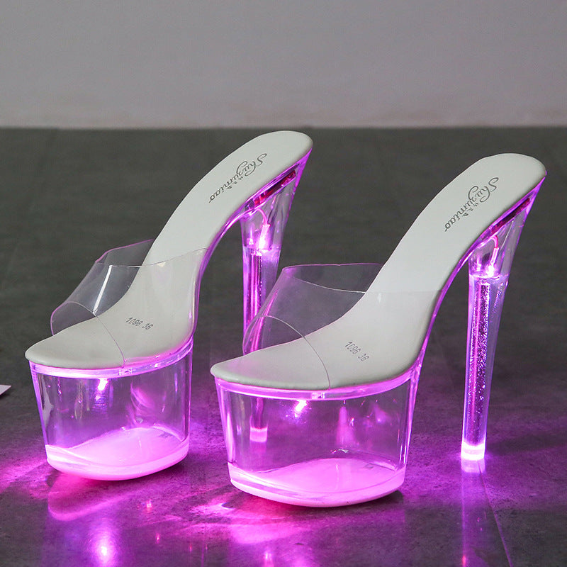 Women's Platform Nightclub Luminous Catwalk Pole Dance Sandals