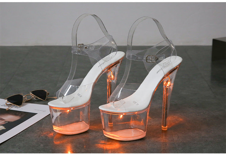 Women's Platform Nightclub Luminous Catwalk Pole Dance Sandals