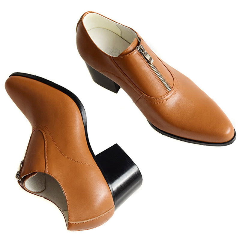 Men's Pointed Korean Style Trendy High Fashion Stylist Men's Business Leather Shoes