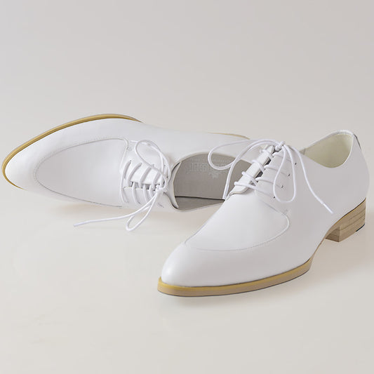 Men's Cowhide Pointed Hair Stylist Fashion Thin Leather Shoes
