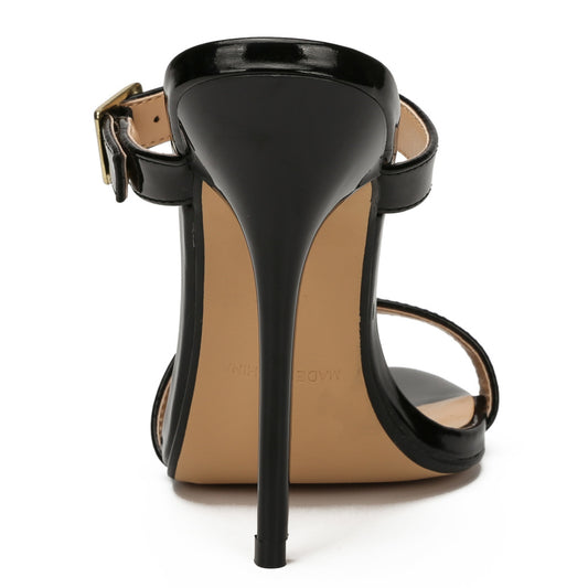 Women's Black Silk Beauty Size From One Sandals