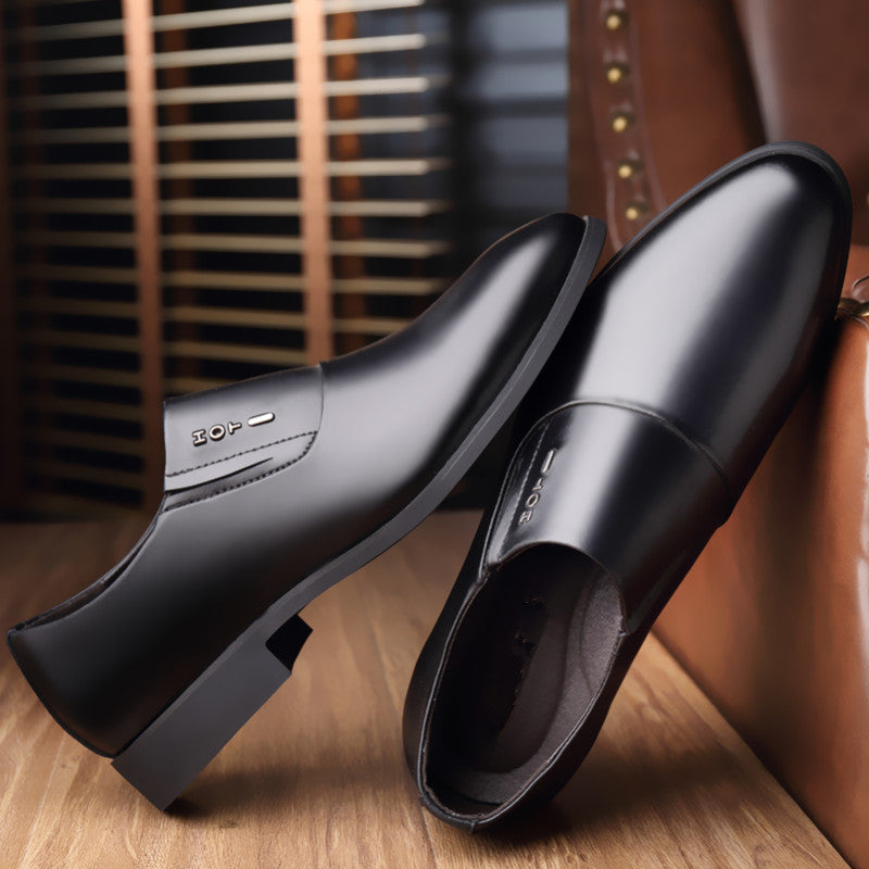 Men's Formal Slip-on Korean Style Summer Authentic Leather Shoes