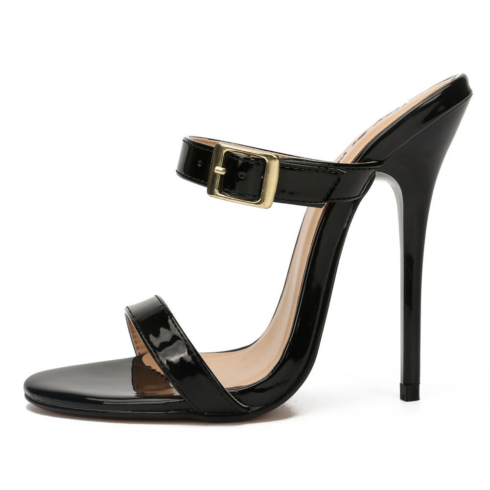 Women's Black Silk Beauty Size From One Sandals