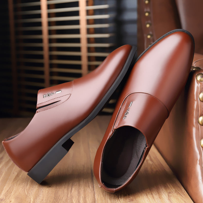Men's Formal Slip-on Korean Style Summer Authentic Leather Shoes