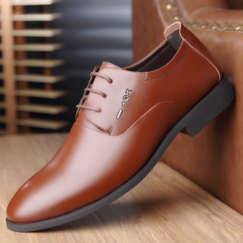 Men's Formal Slip-on Korean Style Summer Authentic Leather Shoes