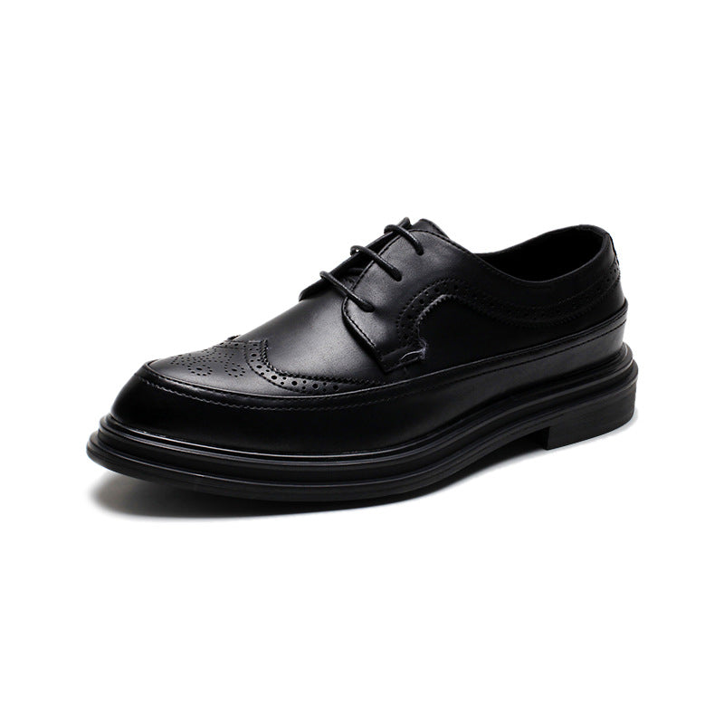 Men's British Brogue Business Formal Wear Korean Leather Shoes