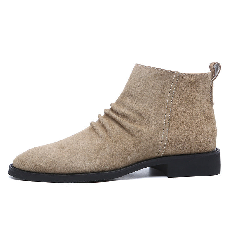 Men's Pointed Zipper Vintage British Trend Chelsea Boots