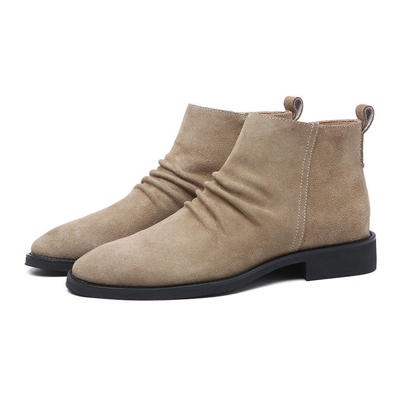 Men's Pointed Zipper Vintage British Trend Chelsea Boots