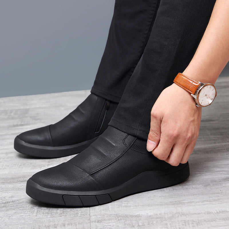 Men's Winter Cowhide Wool Cotton With Veet Men's Shoes