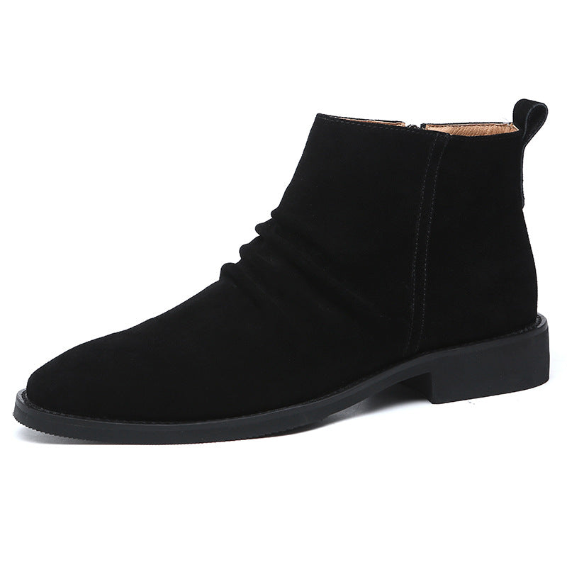 Men's Pointed Zipper Vintage British Trend Chelsea Boots