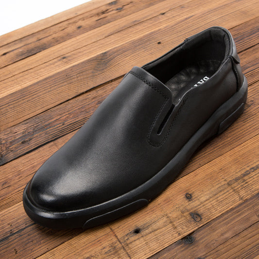 Men's Four Genuine Slip On Flat Bottom Casual Shoes