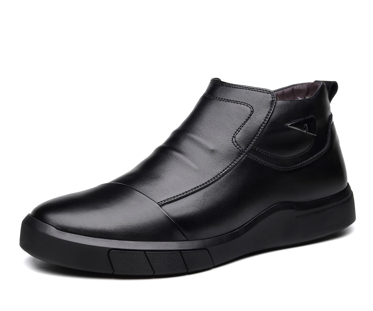 Men's Winter Cowhide Wool Cotton With Veet Men's Shoes