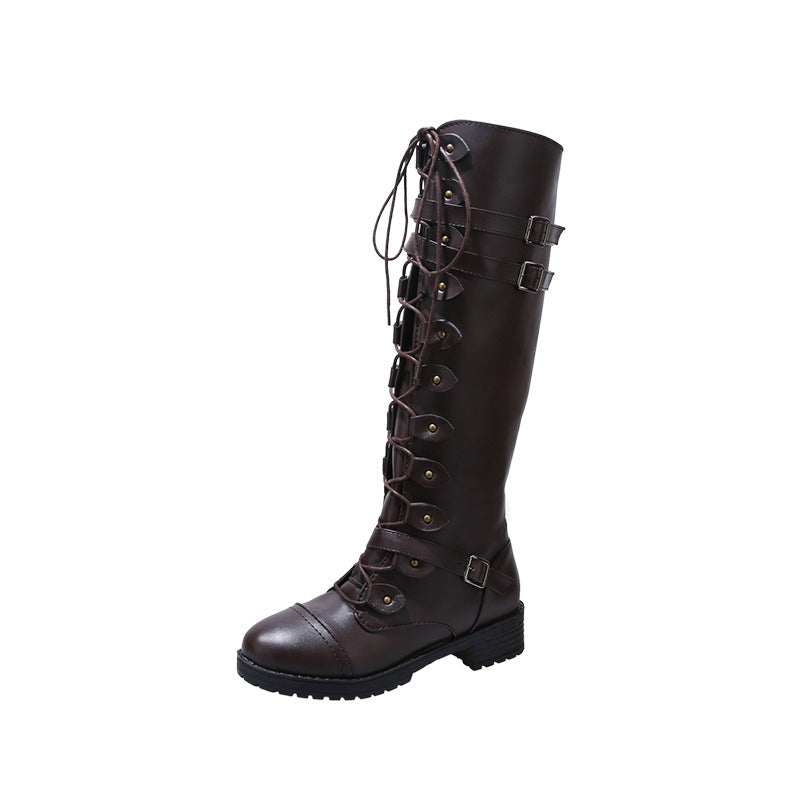 Women's Sufficient For Plus Size Lace Up Boots