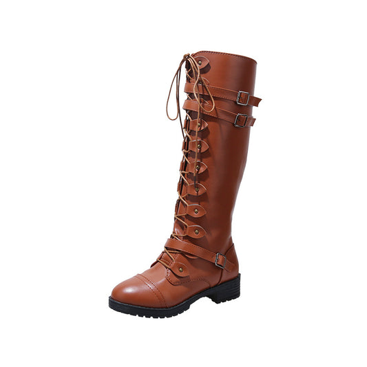 Women's Sufficient For Plus Size Lace Up Boots