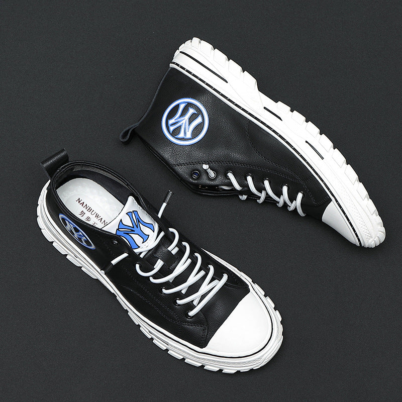 Men's White Spring Genuine Support Anchor With Casual Shoes