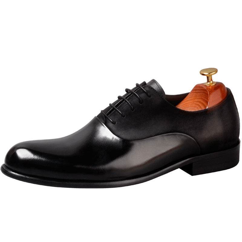 Men's British Patchwork Processing Business Formal Retro Leather Shoes