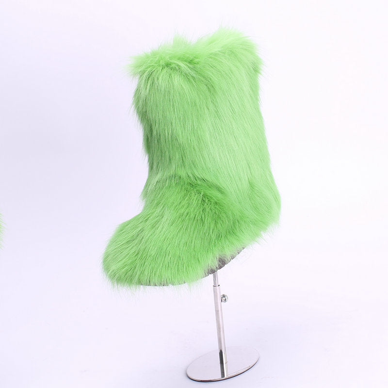 Women's Attractive Spring Outdoor Cotton Fur Snow Boots