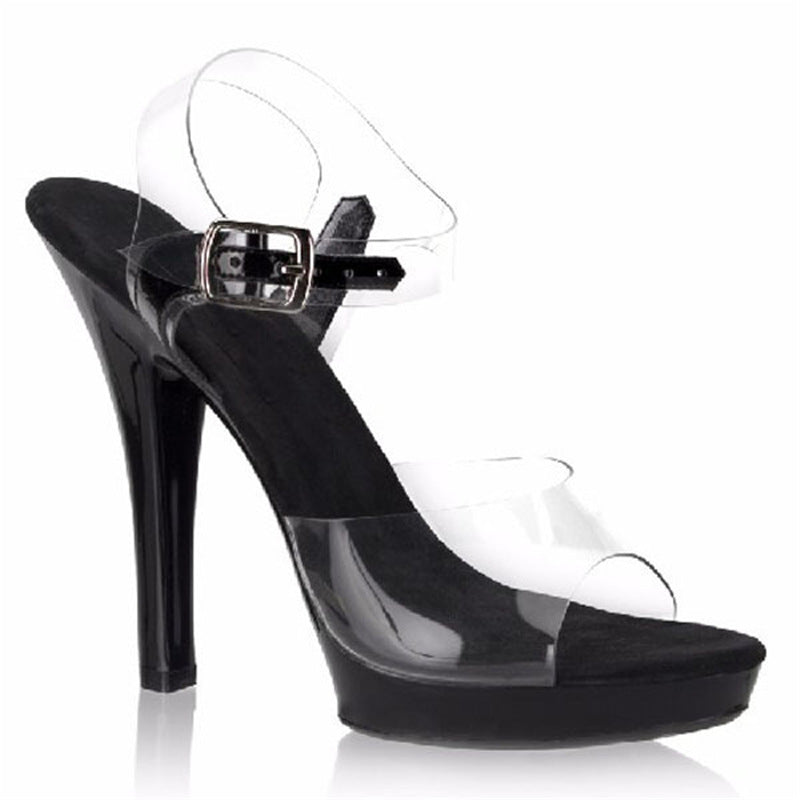 Women's High Transparent Nightclub Stage Catwalk Crystal Sandals