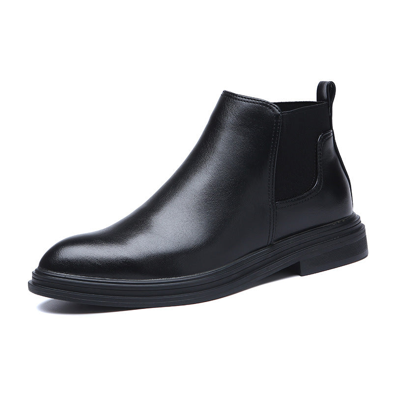 Men's Size Pointed Chelsea British Slip-on Business Boots