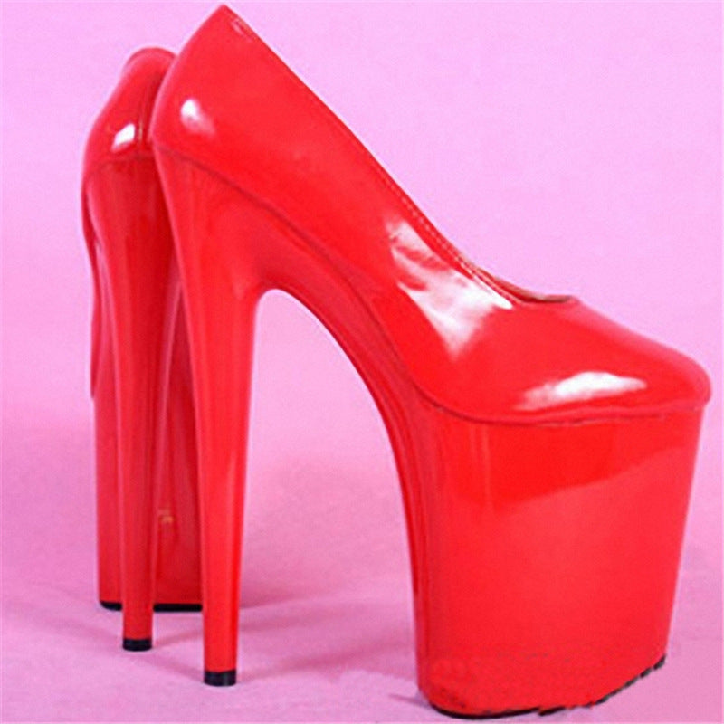 Women's High Platform Spring Professional Patent Stiletto Women's Shoes