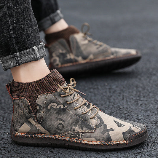 Men's Veet Warm Cotton Plus Size Trendy Men's Shoes