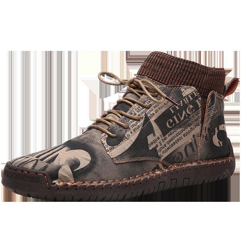 Men's Veet Warm Cotton Plus Size Trendy Men's Shoes
