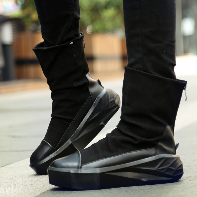 Men's Personalized Catwalk Fashion Platform High Waist Boots