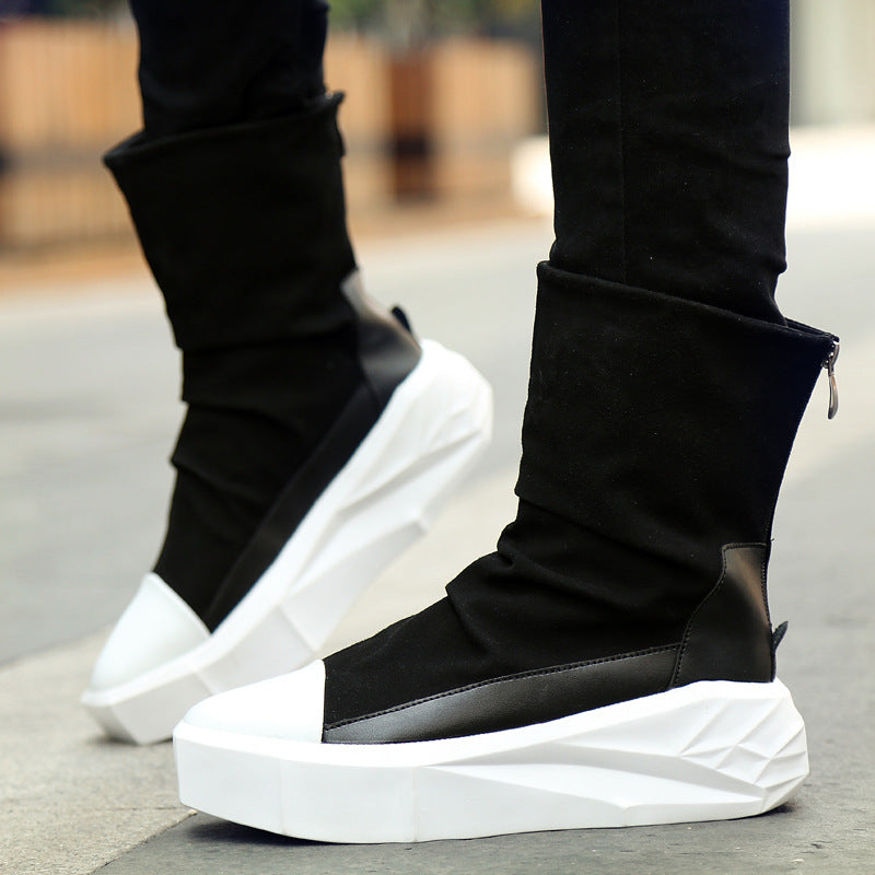Men's Personalized Catwalk Fashion Platform High Waist Boots