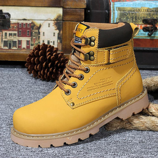 Men's Plus Size Martin British Worker Genuine Middle Snow Boots