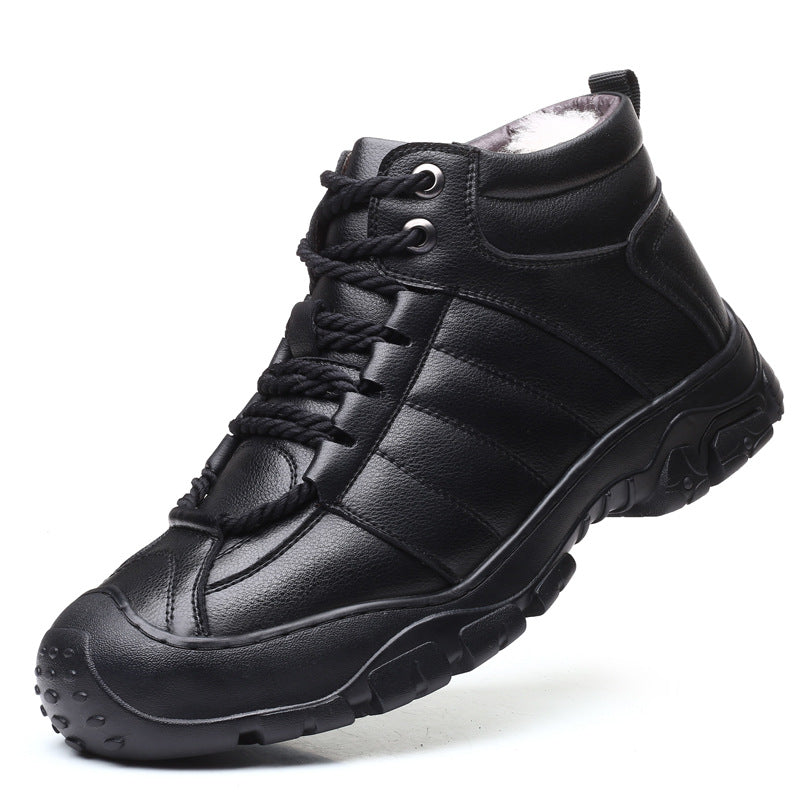 Men's Wool Warm Cotton Outdoor Mountaineering Plus Veet Northeast Men's Shoes