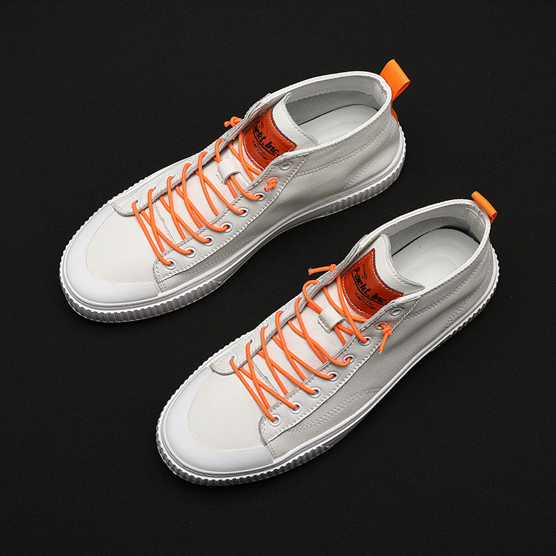 Men's Cowhide Trendy Autumn Sports Korean Style Casual Shoes