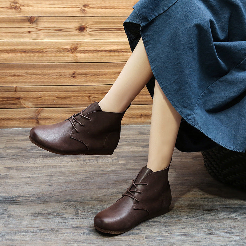 Women's Full Grain Cow Martin Soft Bottom Boots