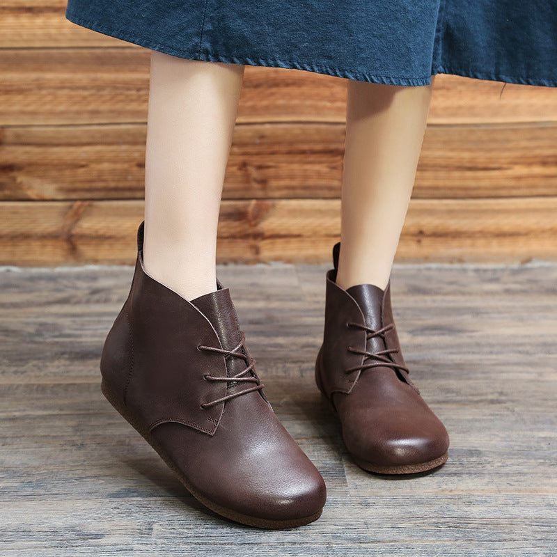 Women's Full Grain Cow Martin Soft Bottom Boots