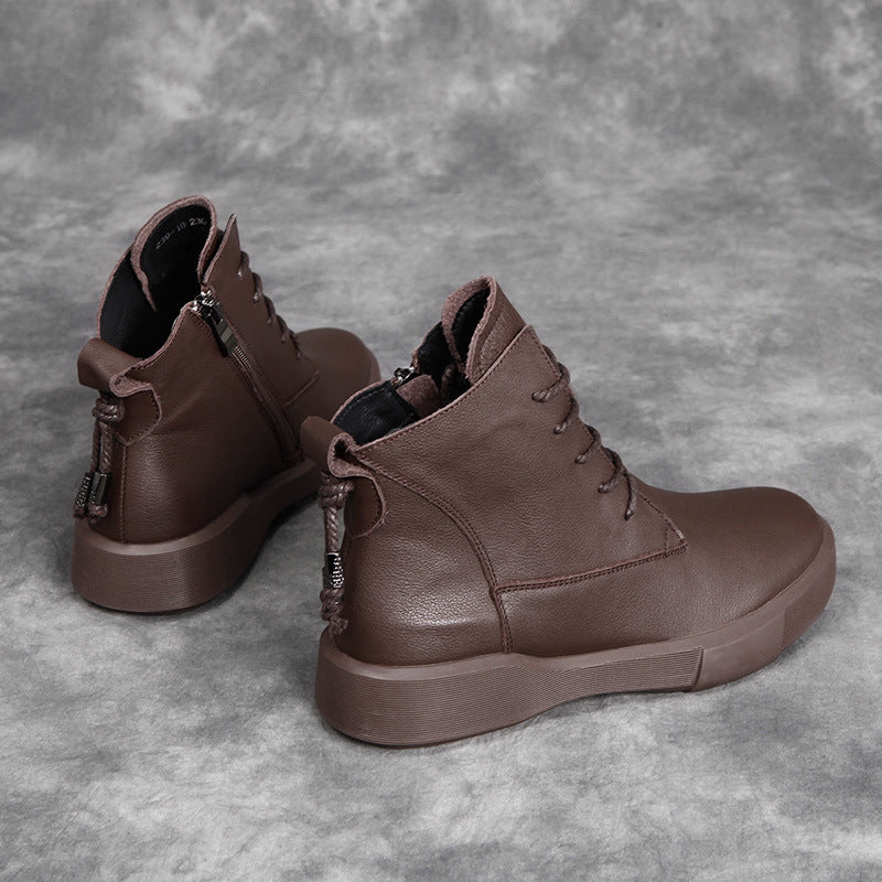 Women's Martin Autumn Short Soft Bottom Lace Boots