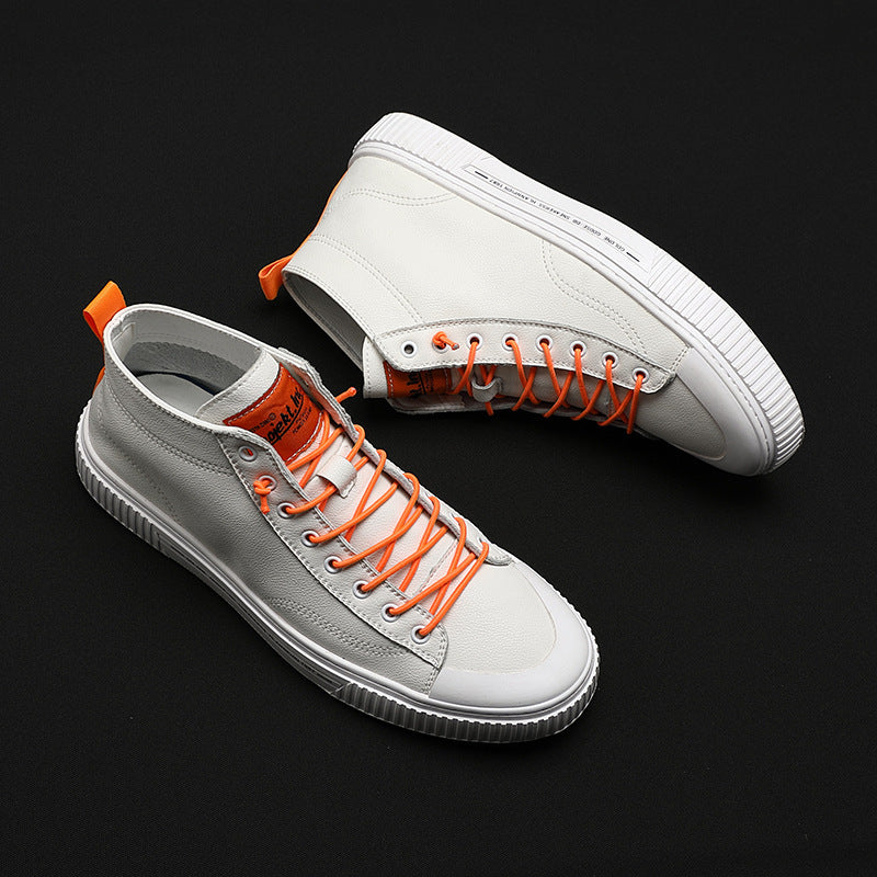 Men's Cowhide Trendy Autumn Sports Korean Style Casual Shoes
