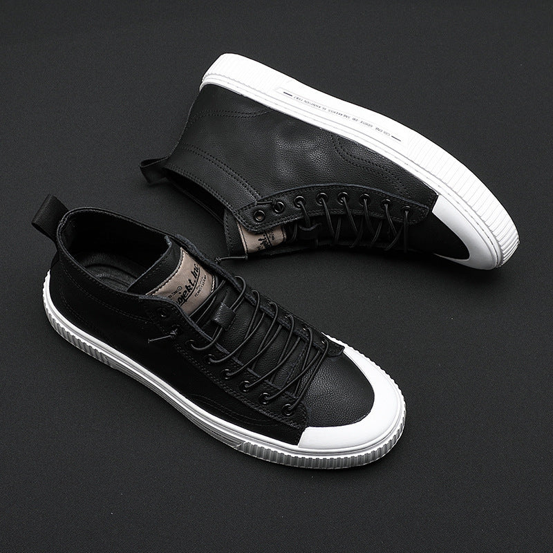 Men's Cowhide Trendy Autumn Sports Korean Style Casual Shoes