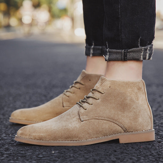 Men's Leisure Martin Suede Pointed Toe Large Casual Shoes