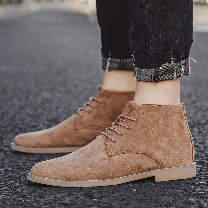 Men's Leisure Martin Suede Pointed Toe Large Casual Shoes