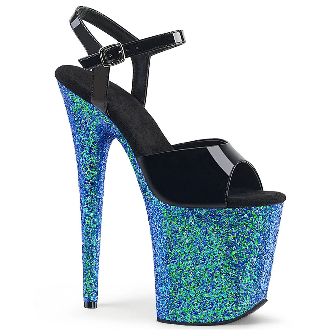 Black Vamp Stiletto High Pole Dance Model Sandals
