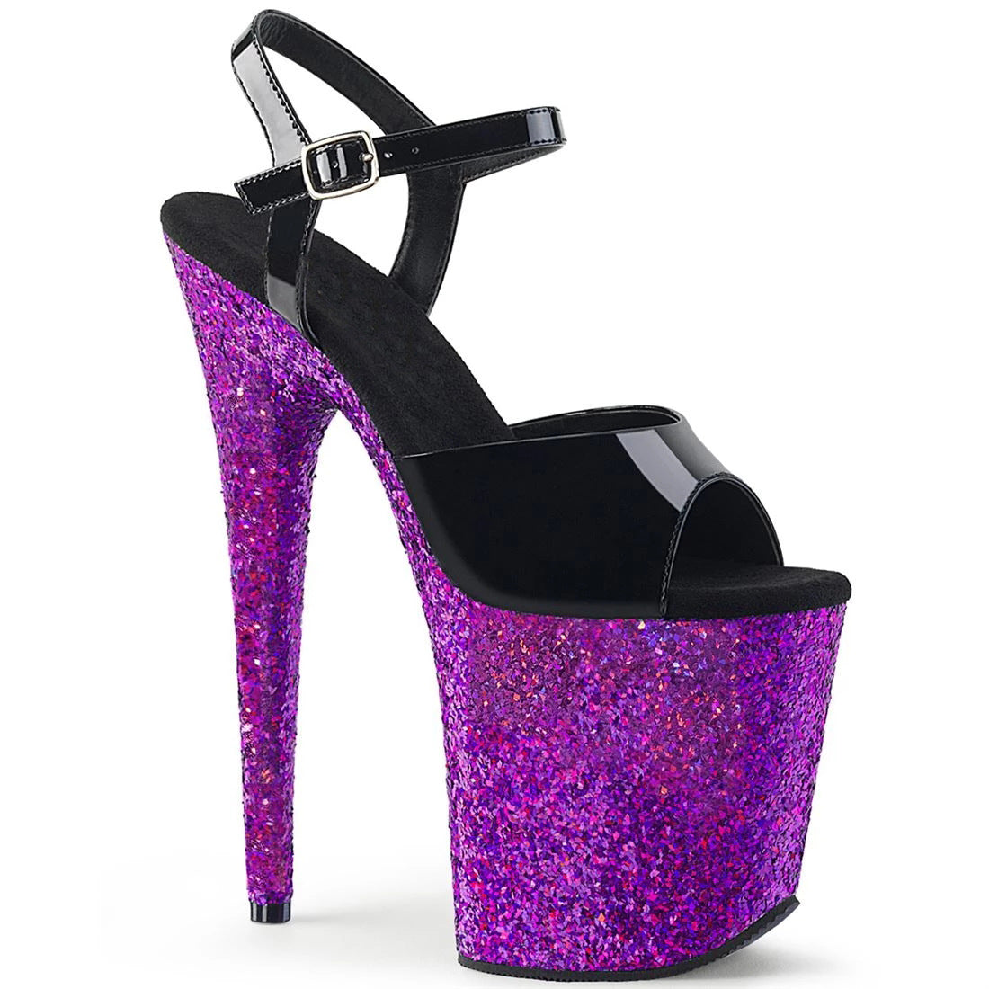 Black Vamp Stiletto High Pole Dance Model Sandals