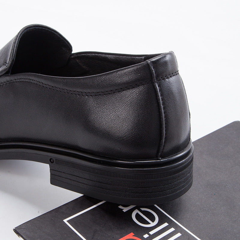 Men's Four Genuine Business Low Comfortable Soft Leather Shoes