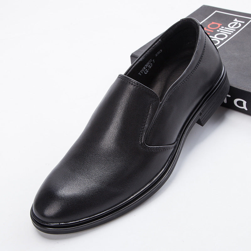 Men's Four Genuine Business Low Comfortable Soft Leather Shoes