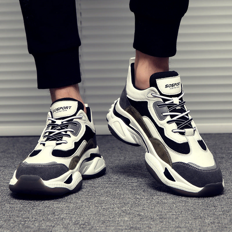 Men's Platform Dad Winter Plus Veet Breathable Sneakers