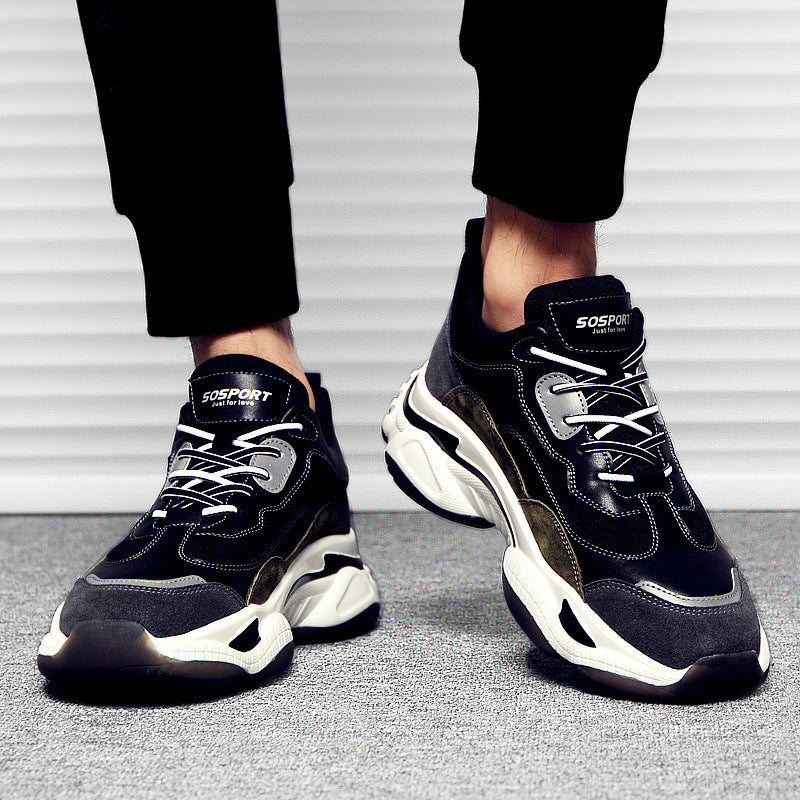 Men's Platform Dad Winter Plus Veet Breathable Sneakers