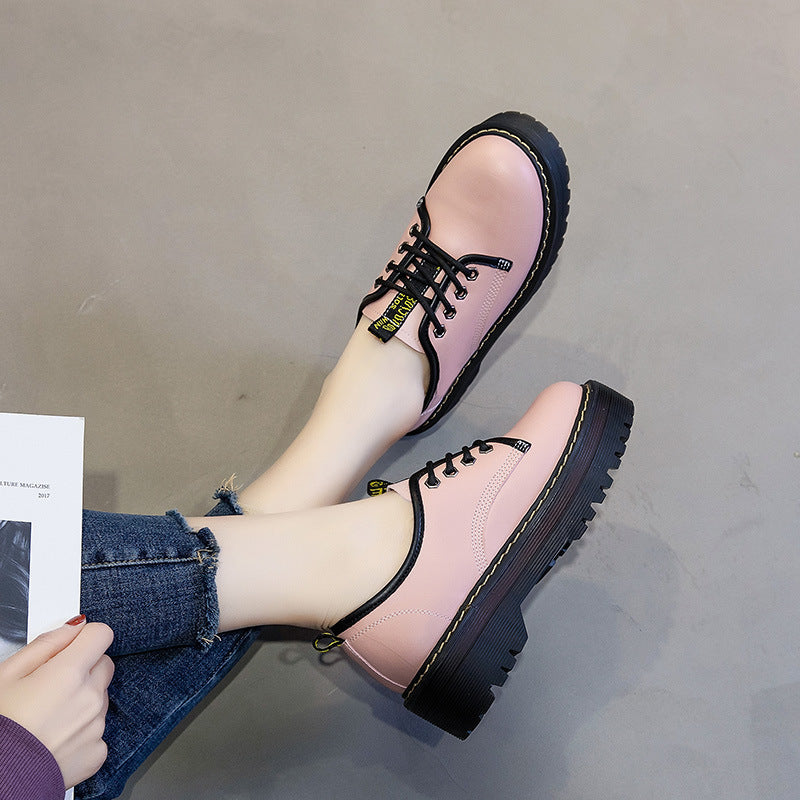 Women's Pumps Spring Korean Style Chunky Flat White Heels