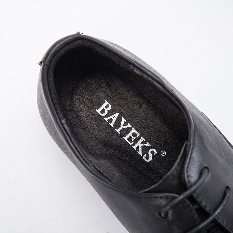 Men's Autumn Business Low Glossy Soft Comfortable Leather Shoes